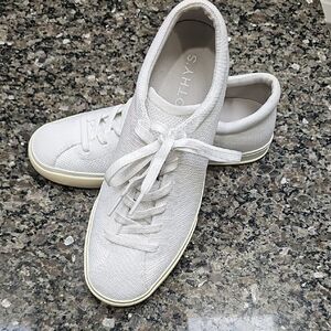 Rothy's Off-White Lace-Up Sneakers